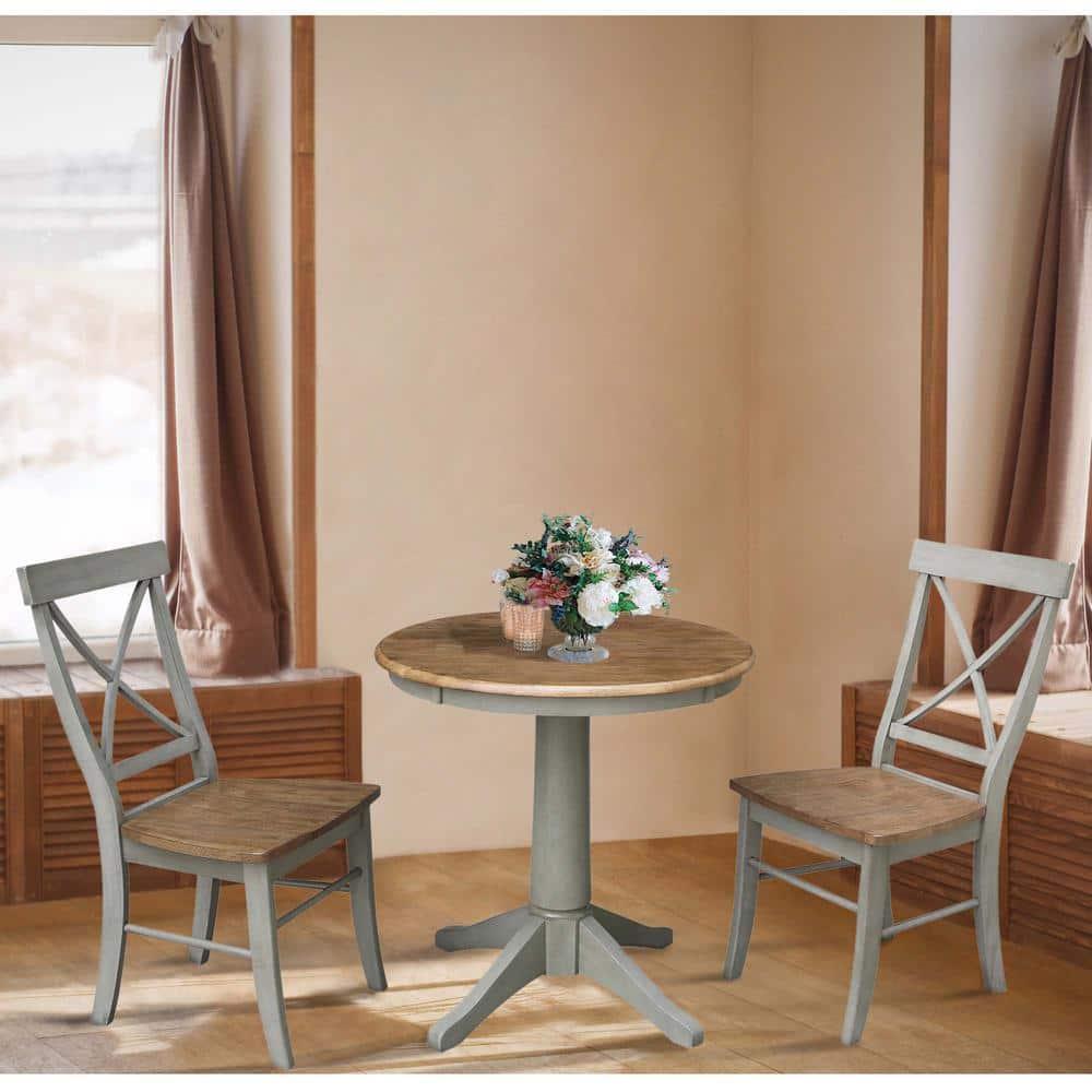 Elegant White Parawood High Cross Back Chair, Set of 2