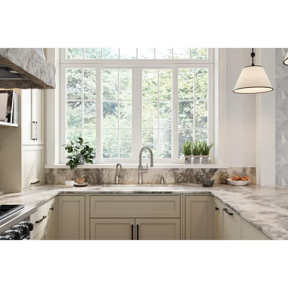 Kohler Crue Single Handle Pull Down Kitchen Faucet with Three-Function Pull Down Sprayer