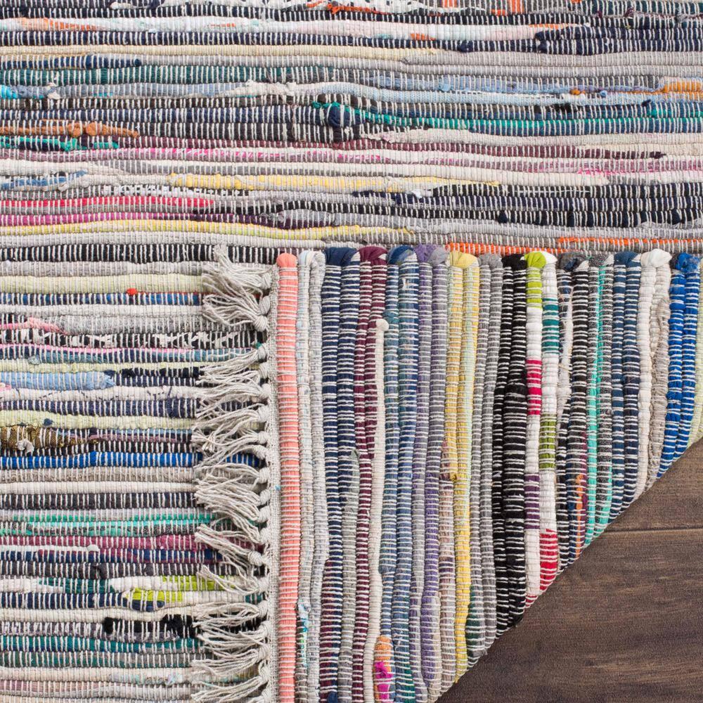 Rag Rug RAR121 Hand Woven Indoor Runner Rug - 2'3"x6' - Grey/Multi - Safavieh