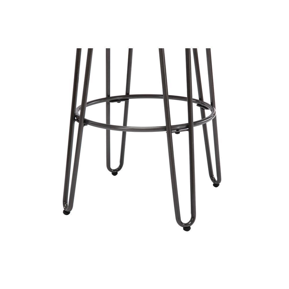 29" Quinn Barstool Metal - ACEssentials: Powder-Coated Steel Frame, Fixed Height, Mid-Century Modern Design
