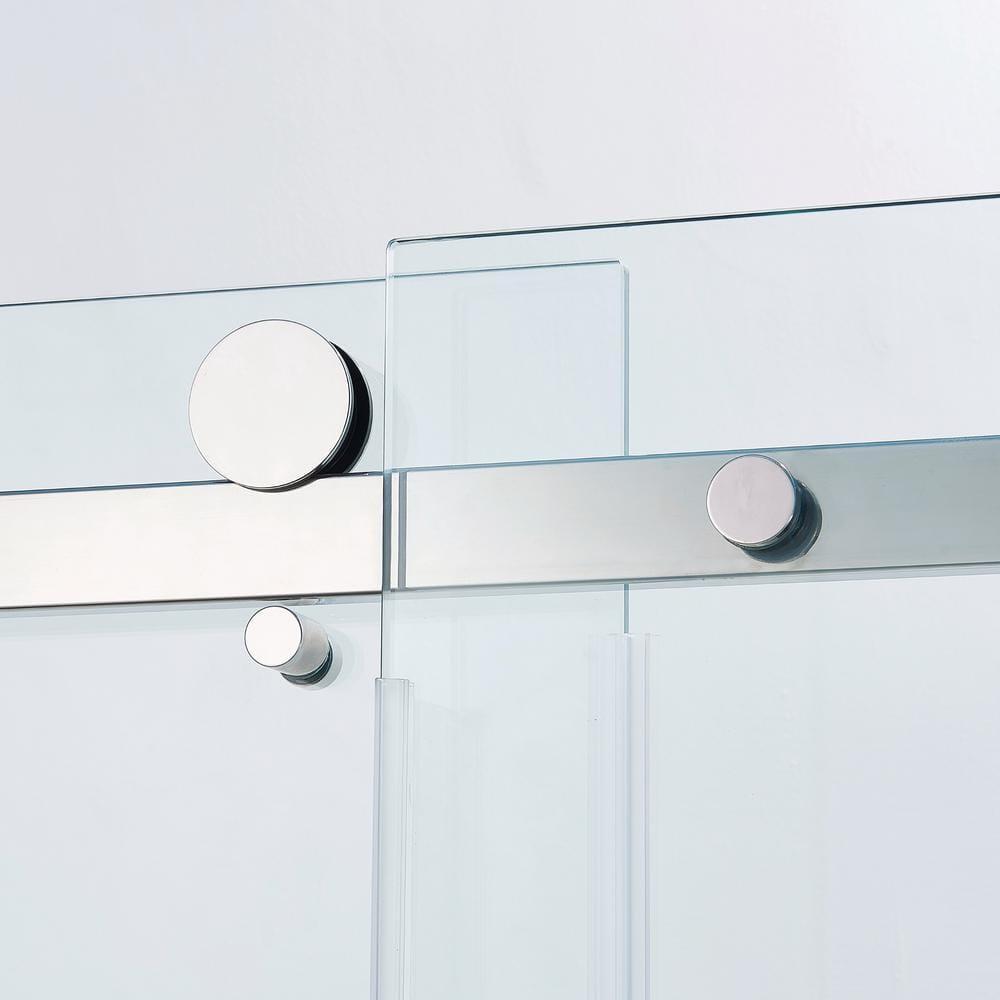 56"-60 ‘W x 75’ Aluminum Framed Single Slide Design Shower Door