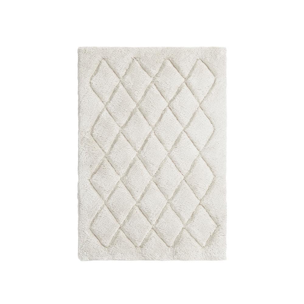 Marquis Diamond Rectangle Cotton Blend Geometric piece Bath Rug Set