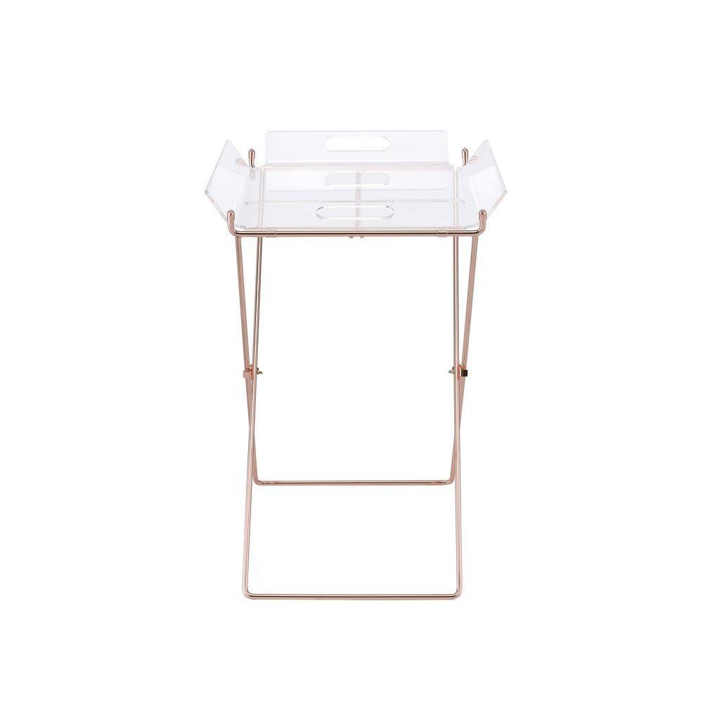 Acme Furniture Cercie Bar Serving Cart Clear Acrylic/Copper Finish
