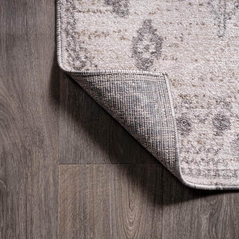 3'x5' Idris  Diamond Geometric Area Rug, Gray/Beige - JONATHAN Y
