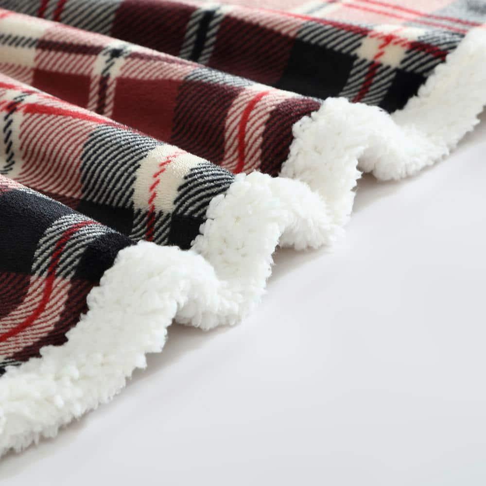 Eddie Bauer Printed Plush Fleece/Sherpa Throw Blankets