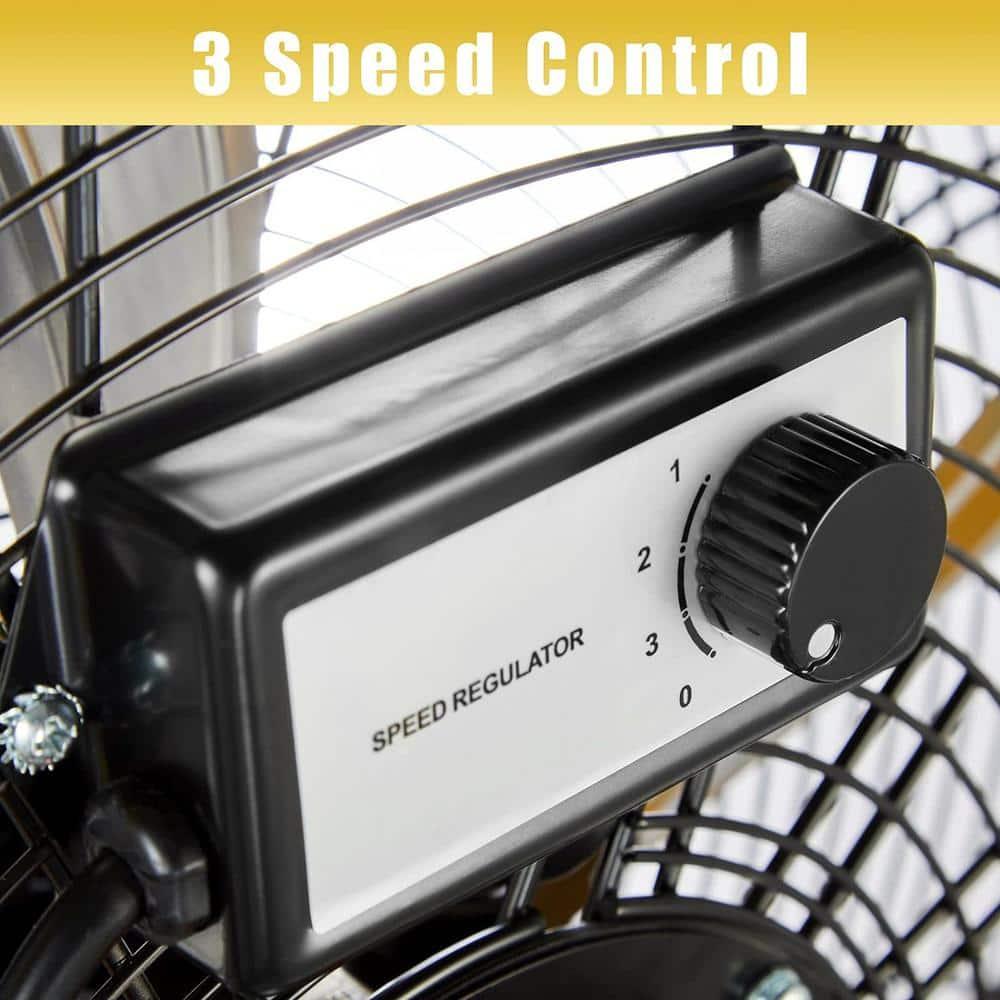 HiCFM 6300 CFM 20 inch Heavy Duty Shroud Fan with IP44 Enclosed Powerful 1/4 Motor, High Velocity Air Circulator for Workshop, Garage, Commercial or Industrial rooms - UL Safety Listed