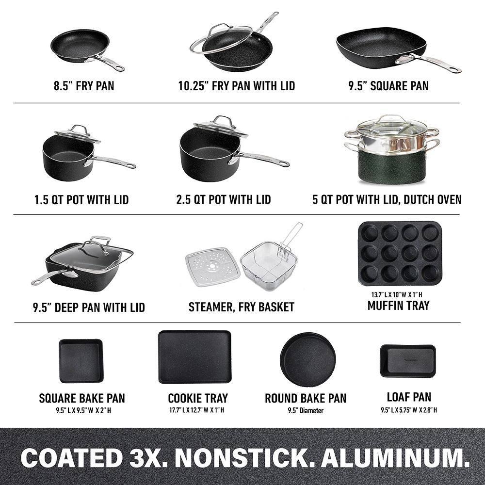 Granitestone 20 Piece Nonstick Cookware and Bakeware Set