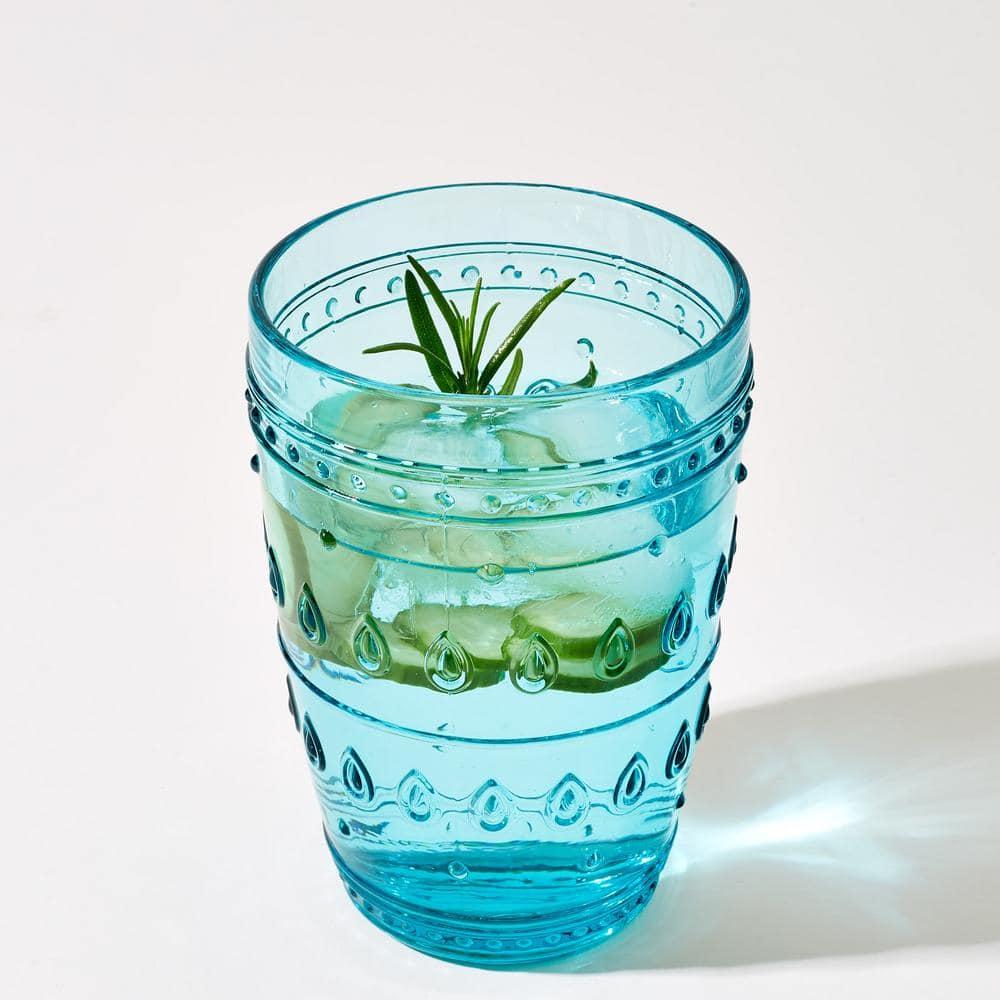 Euro Ceramica Fez Glassware 14oz Highball Glass Set (Set of 4)