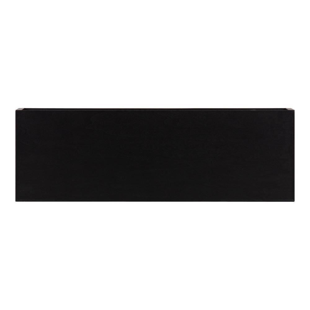 2pc 24" Havlock Wood Shelf Set Black - Kate & Laurel All Things Decor: Solid Wood, Easy Wall Mount