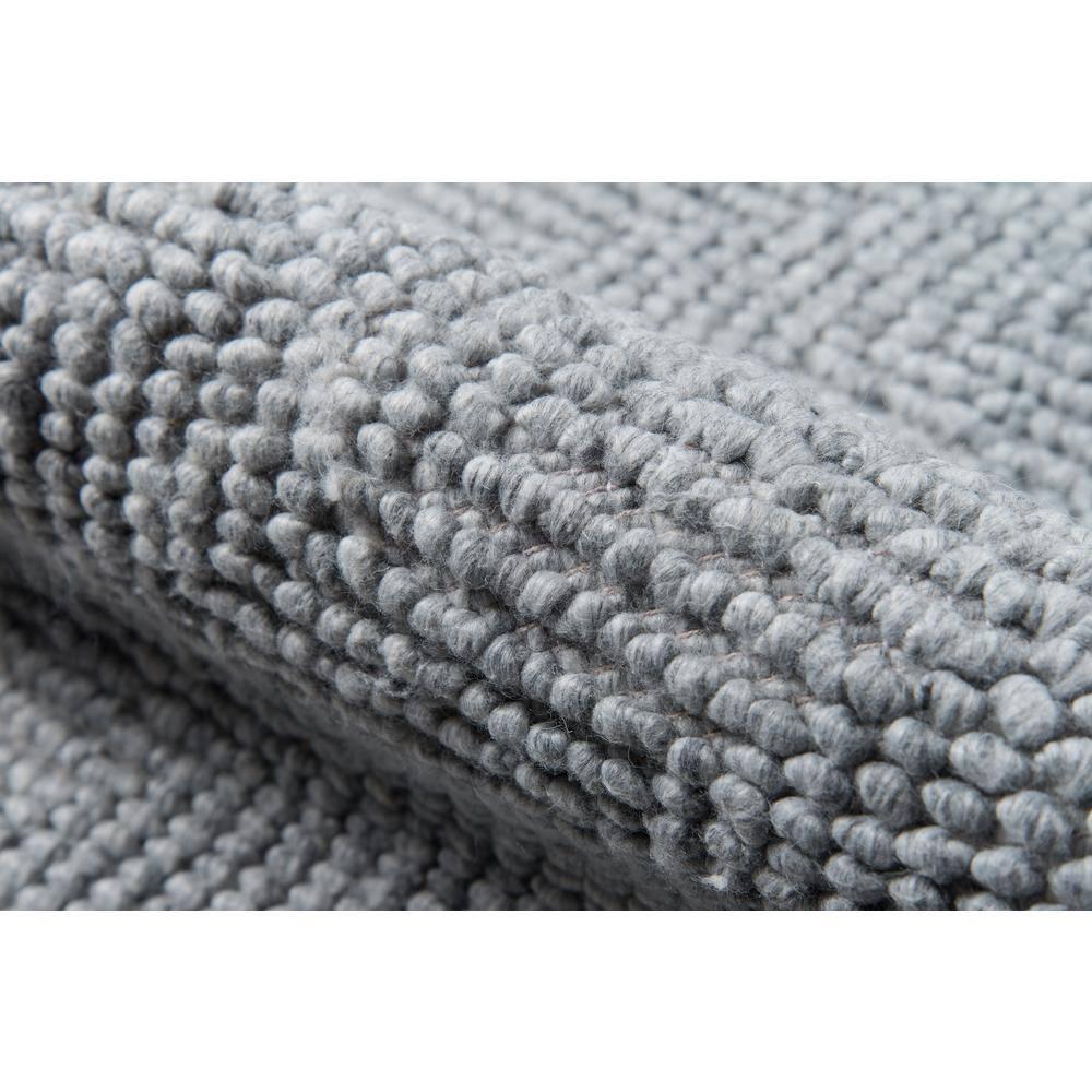 Erin Gates By Momeni 5'x8' Solid Woven Area Rug Gray: Modern Handmade Low Pile Polyester Rectangle Rug