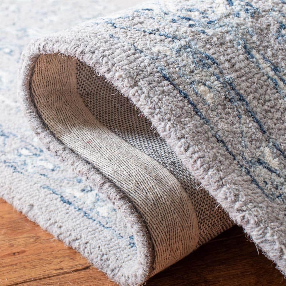 Micro-Loop MLP504 Hand Tufted Indoor Runner Rug - Light Grey/Ivory - 2'3"x9' - Safavieh