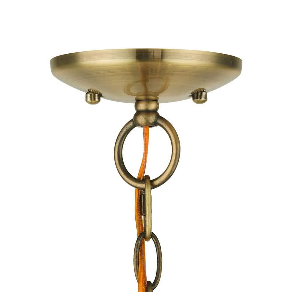 Livex Lighting Aria 3 - Light Chandelier in  Antique Brass