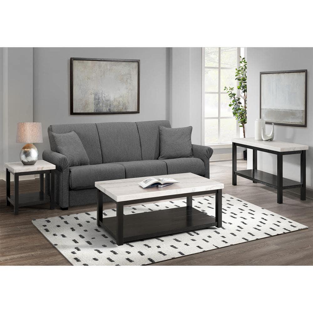 Picket House Furnishings Evie w/ White Top - Rectangular Coffee Table W/Casters