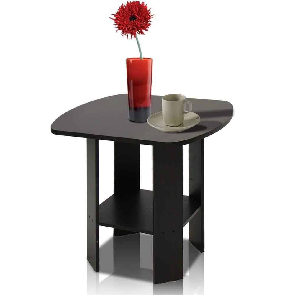 Furinno Simple Design End Table, 2-Pack, Espresso