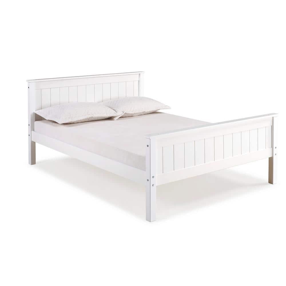 Full Harmony Kids' Bed White - Bolton Furniture: Alaterre Furniture, Platform Frame, Brazilian Pine, Kids Bedroom