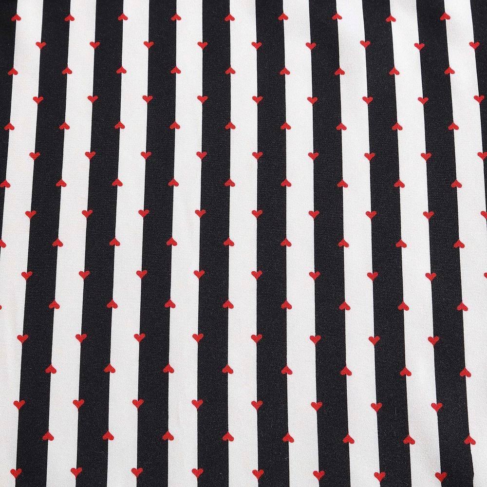 Betsey Johnson Betsey Johnson Wonderland Stripe Black Reversible Duvet Cover Set