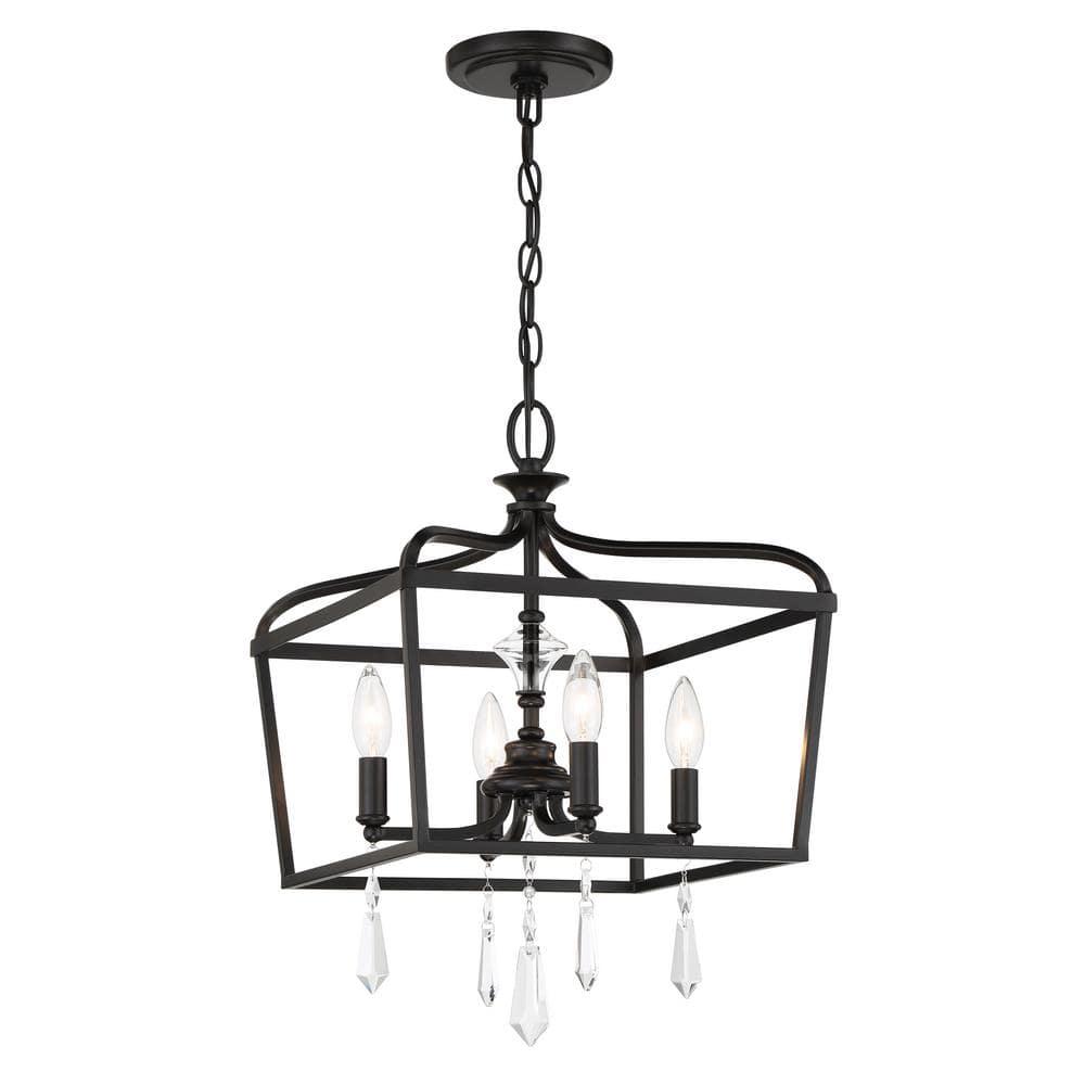 4 - Light Dimmable Lantern Geometric Chandelier