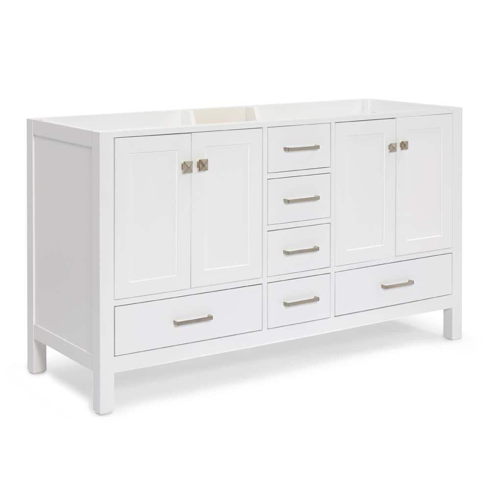 Ariel A061d-Bc Cambridge 60" Double Free Standing Vanity Cabinet Only - White