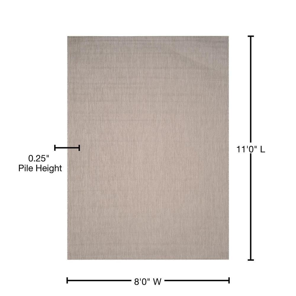 Courtyard CY8520 Power Loomed Indoor and Outdoor Area Rug - Beige/Beige - 8'x11' - Safavieh