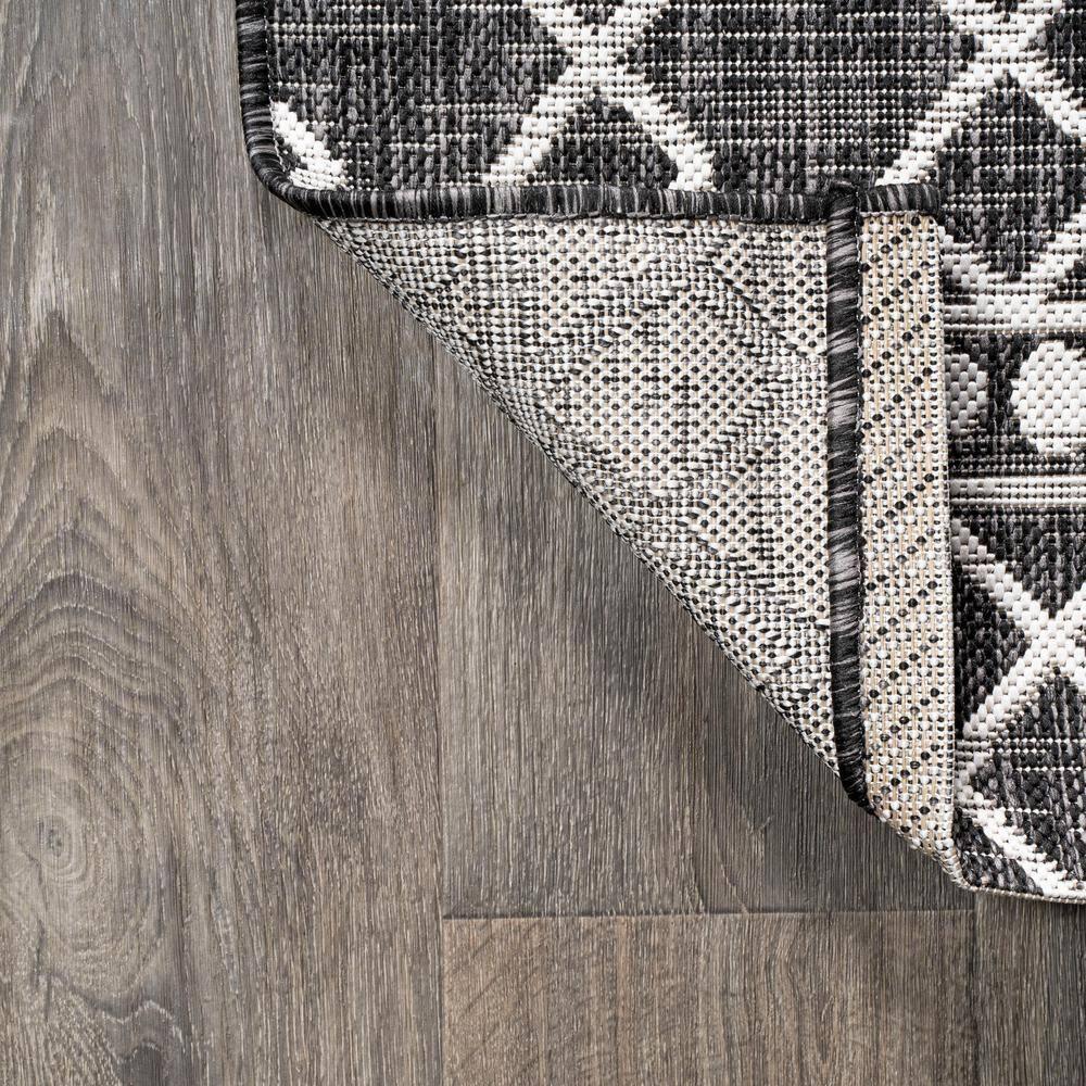 3'x5' Kafel Modern Bohemian Indoor/Outdoor Area Rug, Black/Ivory - JONATHAN Y