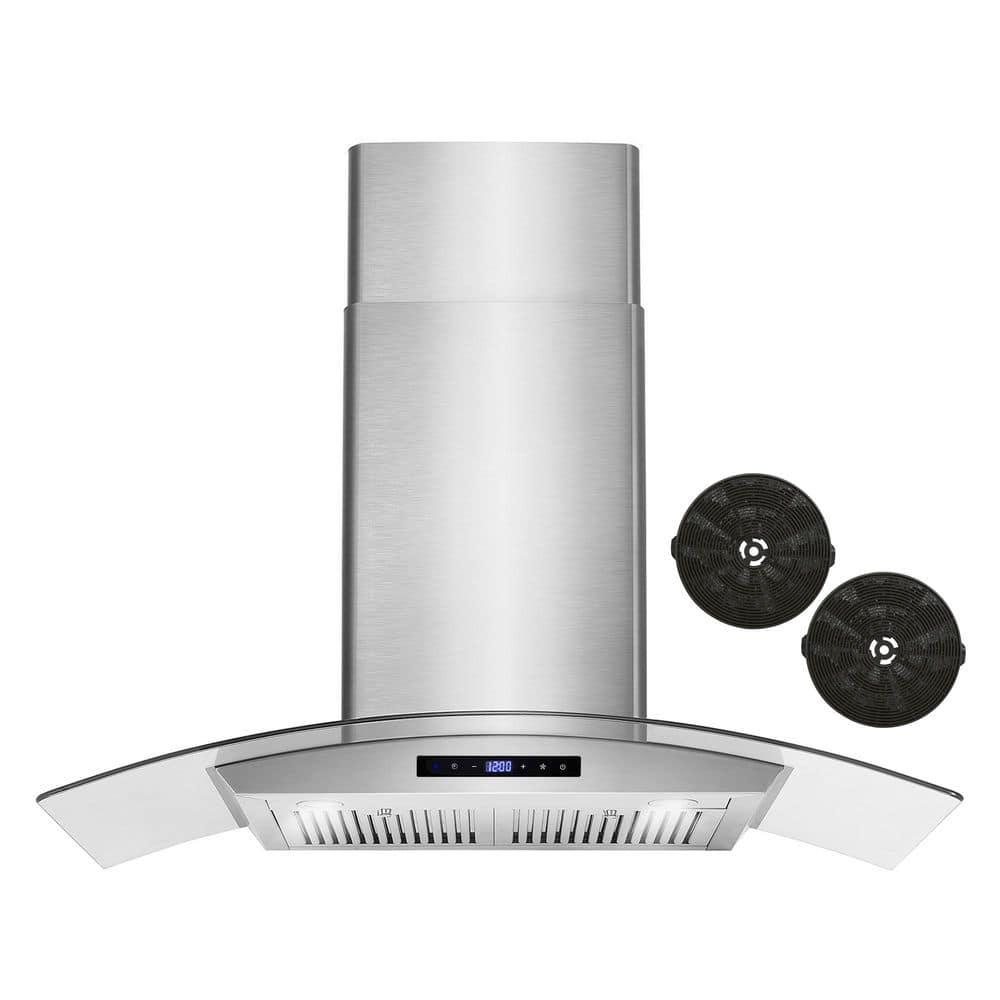 36 in. Vista Collection Ductless Wall Mount Range Hood, Touch Controls, LED Lights, Stainless Steel