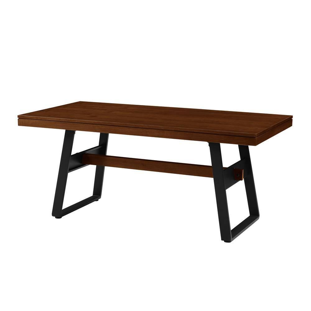 Ash Metal Base Dining Table