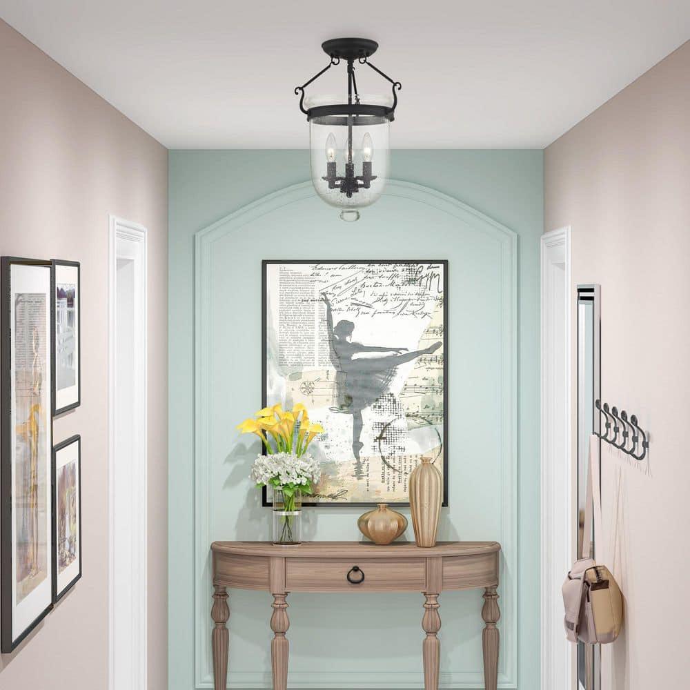 Glass Semi Flush Mount