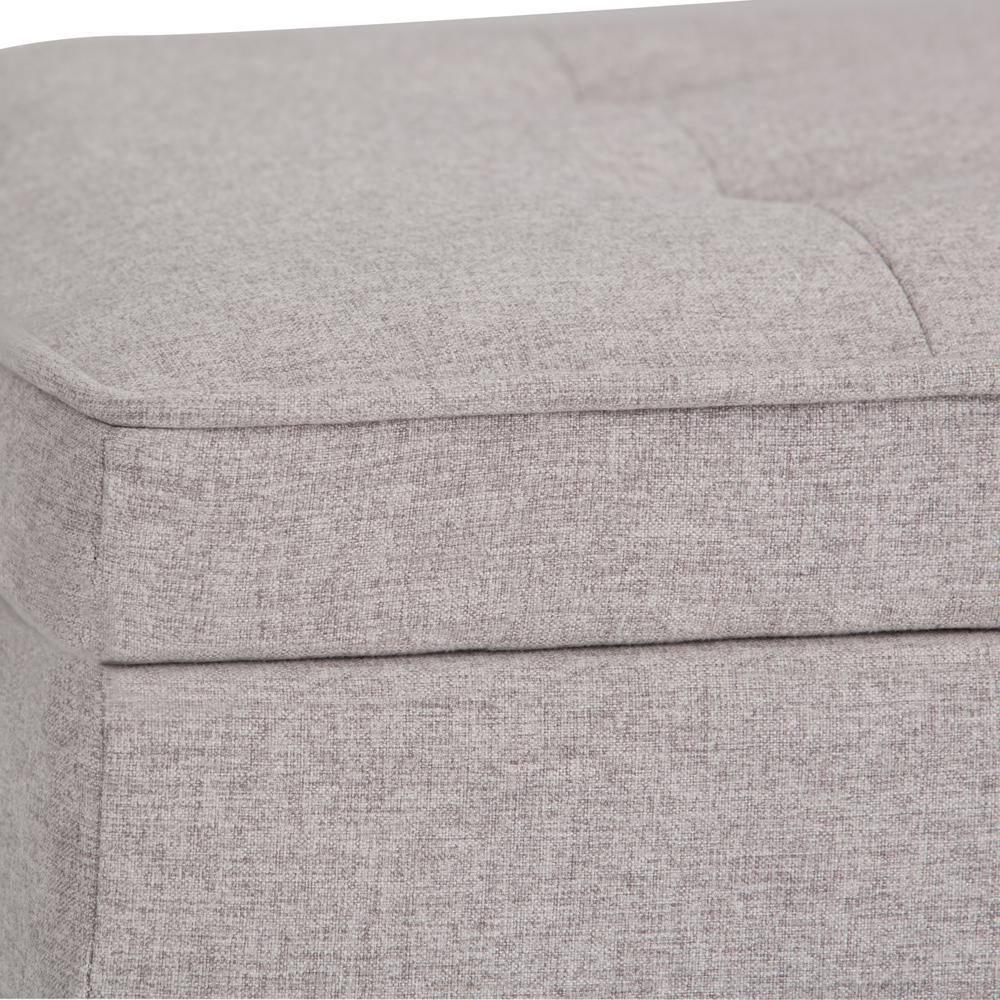 Simpli Home Cosmopolitan 44"W Transitional Tufted Storage Ottoman Bench with Lift Top