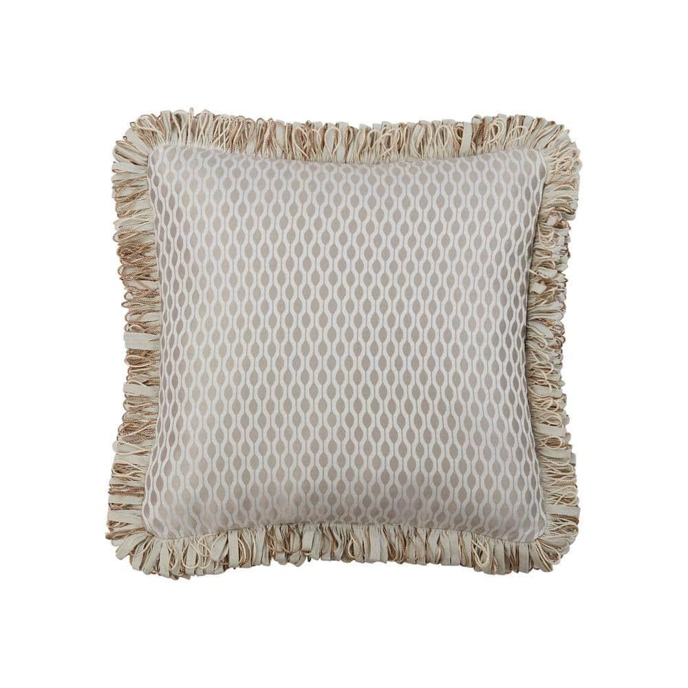 Waterford Bedding Jonet Fringe Reversible Throw Pillow (Set of 3)