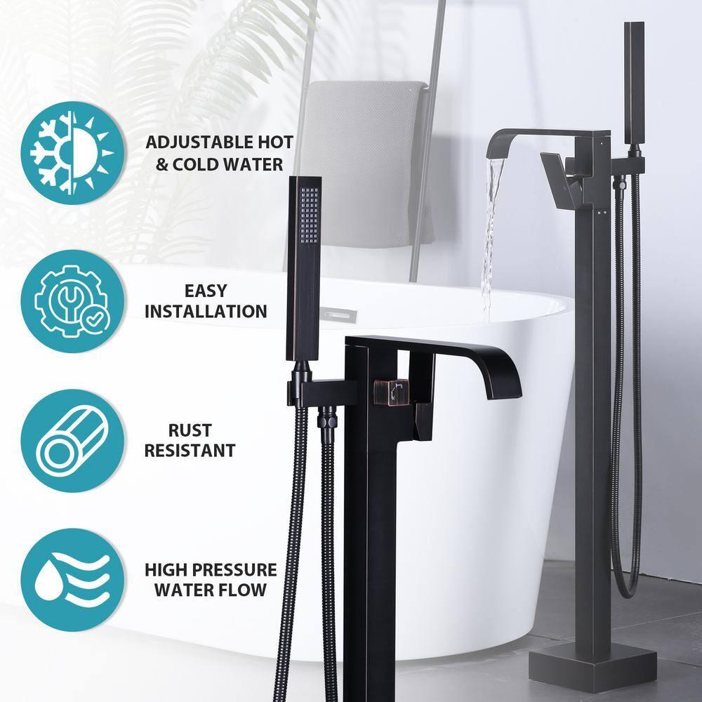 Bathroom Freestanding Tub Filler with Diverter