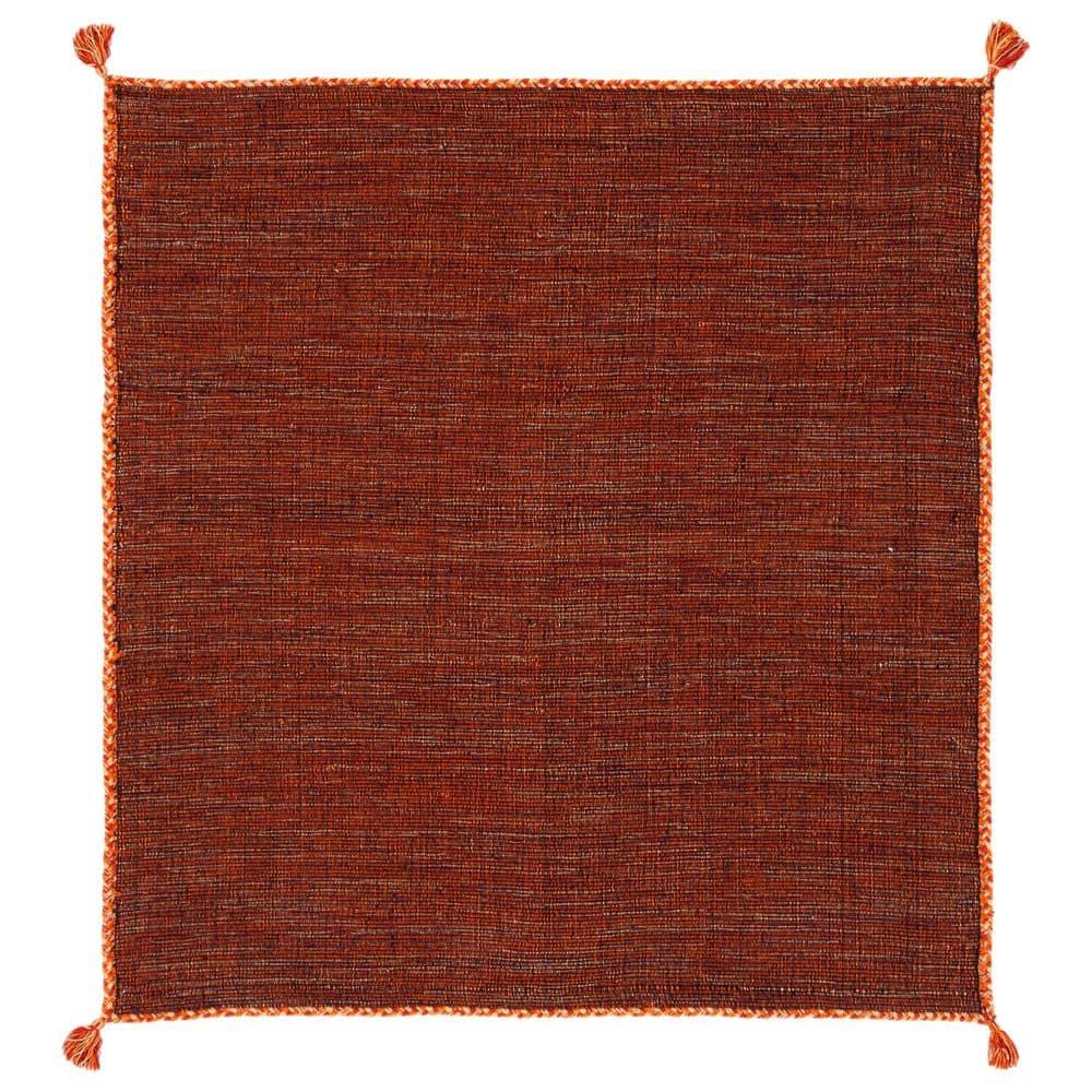 Montauk MTK150 Hand Woven Indoor Area Rug - Orange/Black - 5'x5' - Safavieh