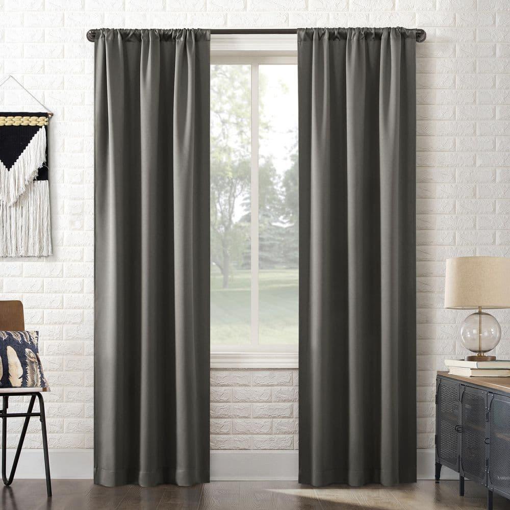 Sun Zero Bergen Theater Grade 100% Blackout Rod Pocket Curtain Panel
