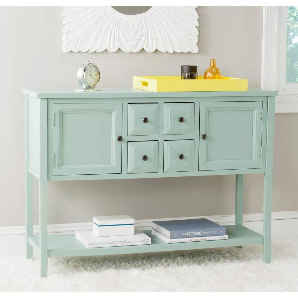 Charlotte Sideboard - AMH6517 - Aqua Smoke - Safavieh Couture