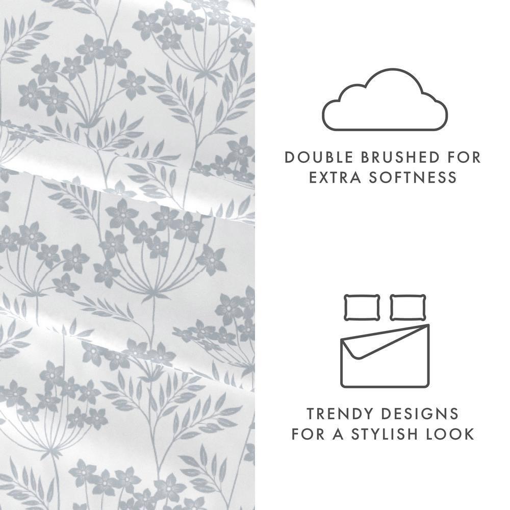 IEnjoy Home Violets Pattern Microfiber Sheet Set