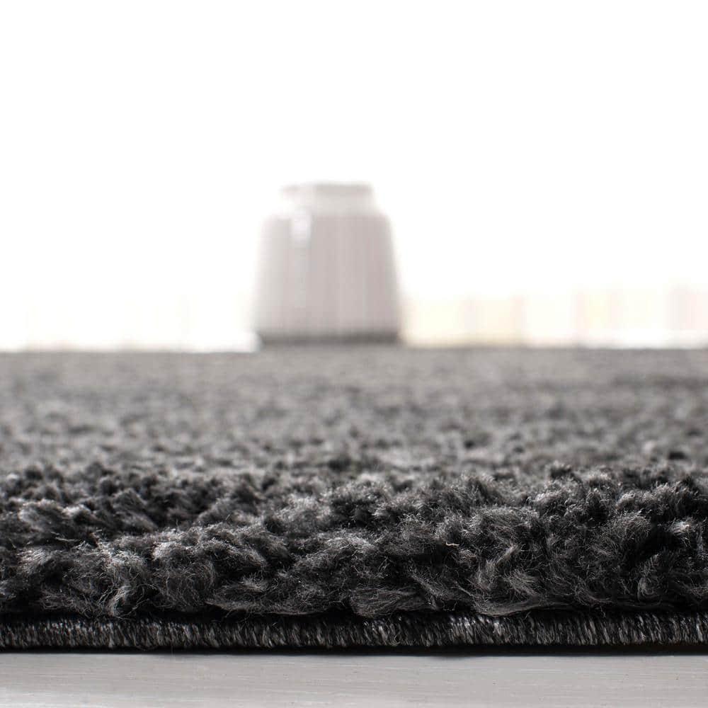 August Shag 900 AUG900 Power Loomed Indoor Area Rug - Charcoal - 4'x6' - Safavieh