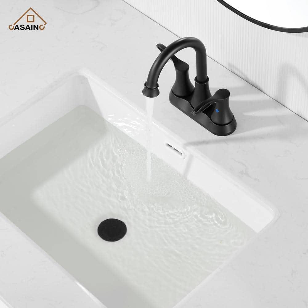 4-inch Centerset Bathroom Faucet with Drain