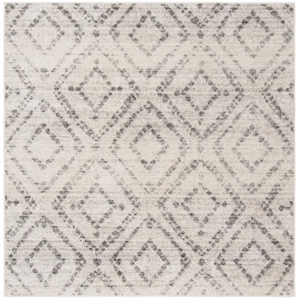 Adirondack ADR131 Machine Made Indoor Area Rug - Light Grey/Grey - 8'x8' - Safavieh