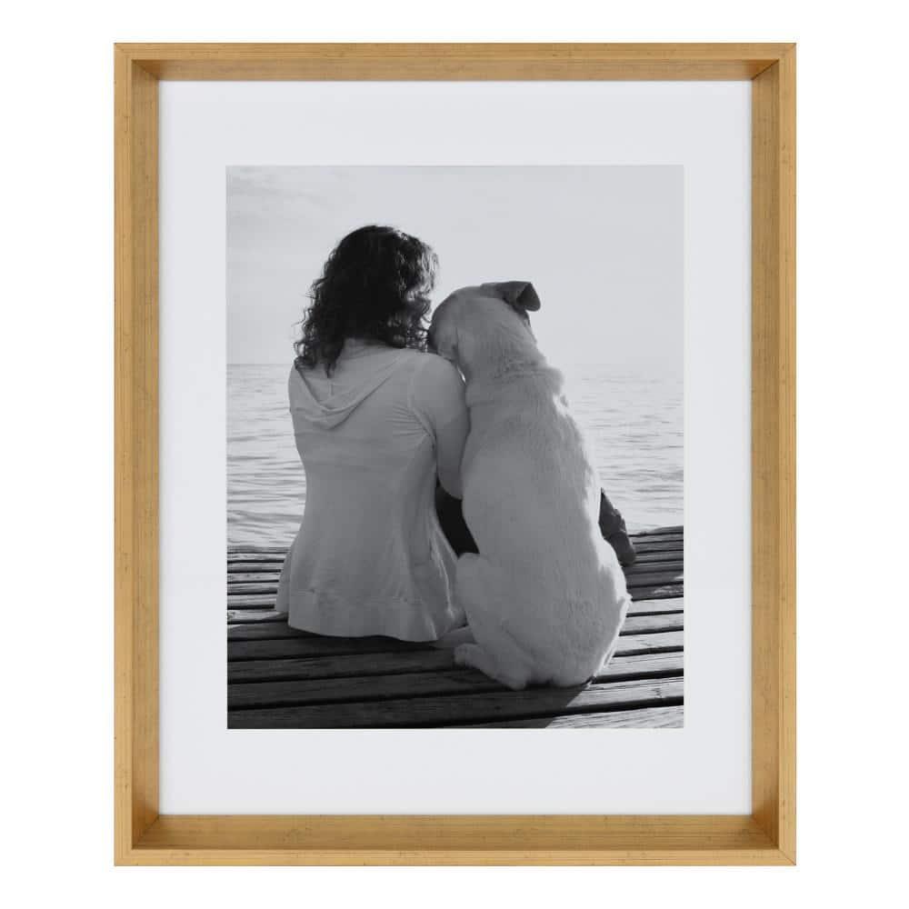 Kate & Laurel All Things Decor 14" x 18" Calder Wall Frame Gold : Modern Style, Dual Orientation, Plastic Construction