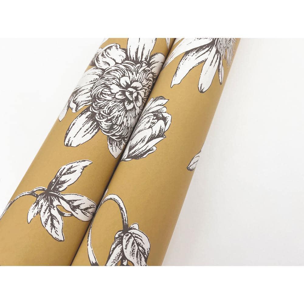 Passion Flower Toile Floral Wallpaper
