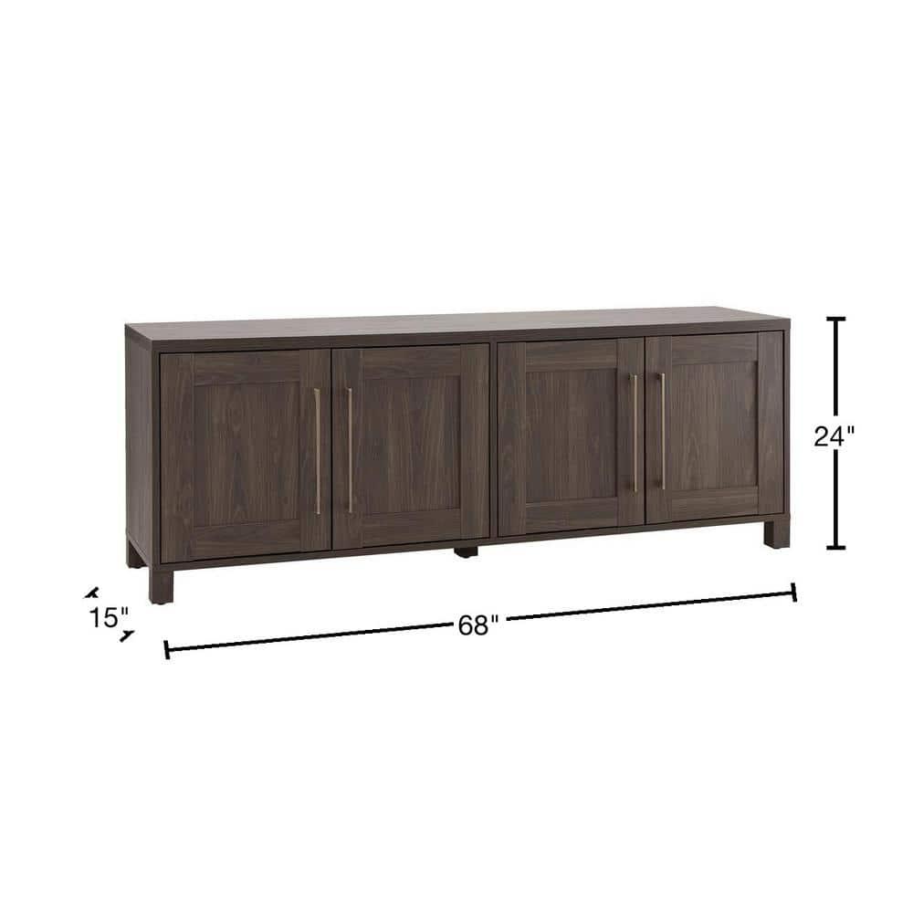 Evelyn&Zoe Chabot Rectangular TV Stand for TV's up to 75", Alder Brown