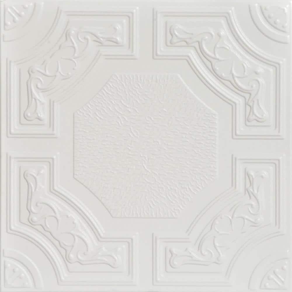 Evergreen 1.6 ft. x 1.6 ft. Polystyrene Glue-up Ceiling Tile