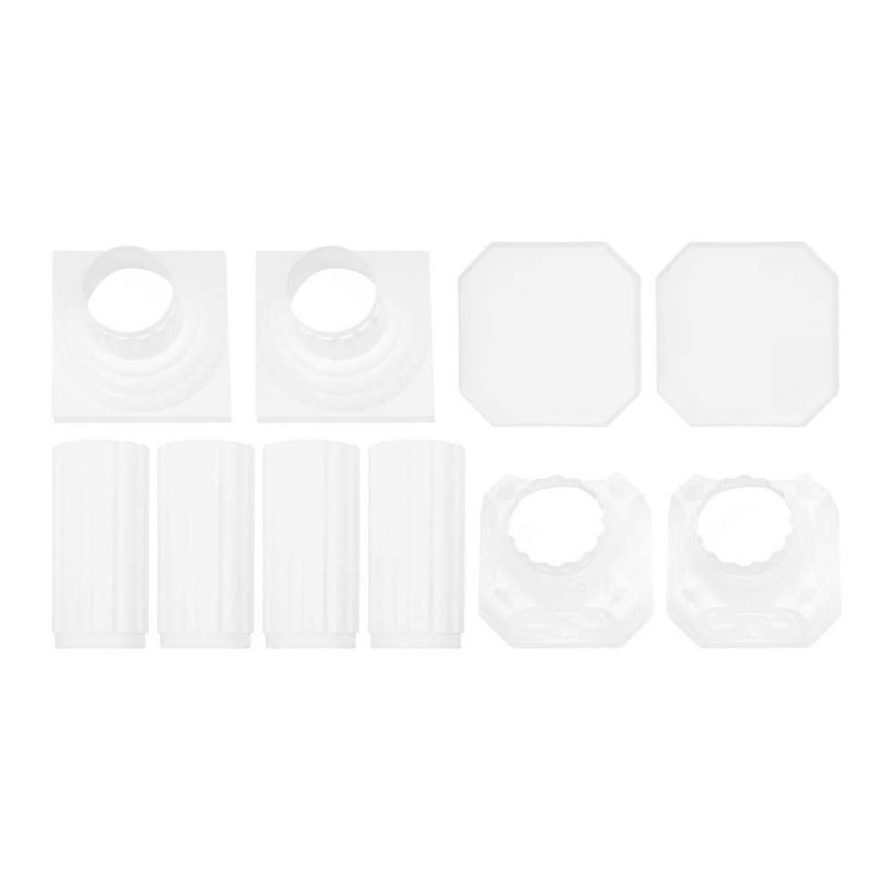 2Pcs European Style Roman Columns Wedding Column Stand Roman Pillar Plastic Greek Column Statue Plant Stand Wedding Event Party Decorative Column Pedestal Flower Pot Holder Decor (10.63x34.65 Inch)