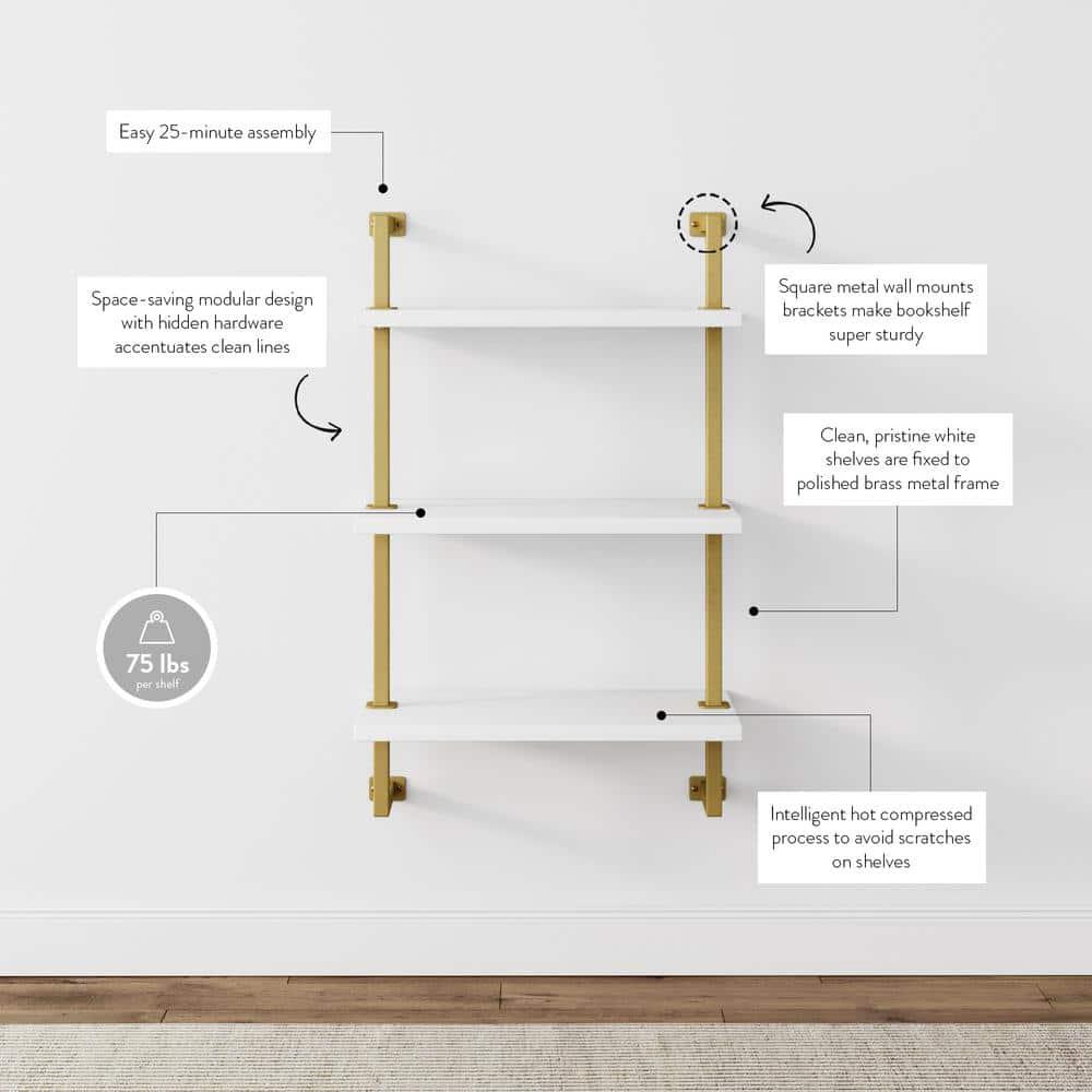 Nathan James Floating Bookcase