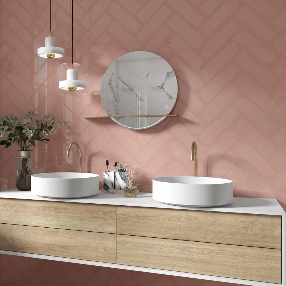 Remington 3.93 in. x 11.81 in. Polished Porcelain Subway Wall Tile (13.55 Sq. Ft. / Case)