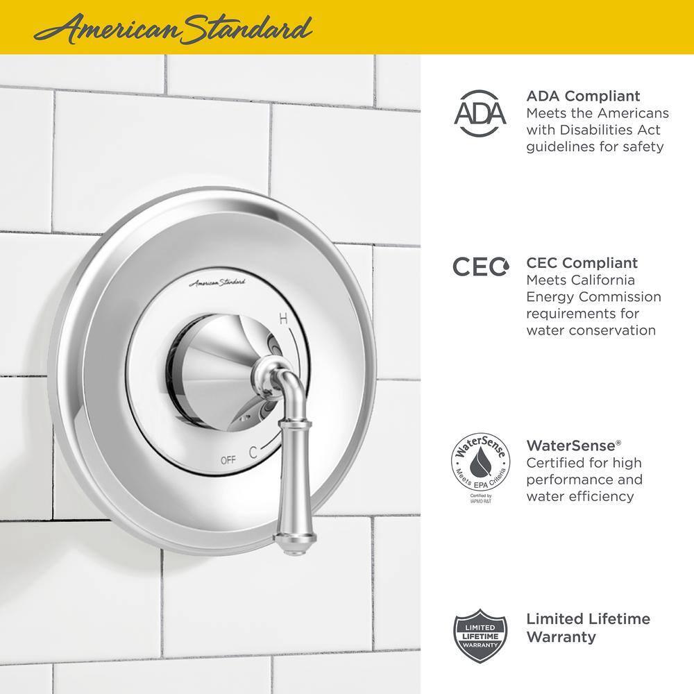 American Standard Delancey Tub and Shower Trim Kit with Cartridge 1.8 Gpm Polished Chrome