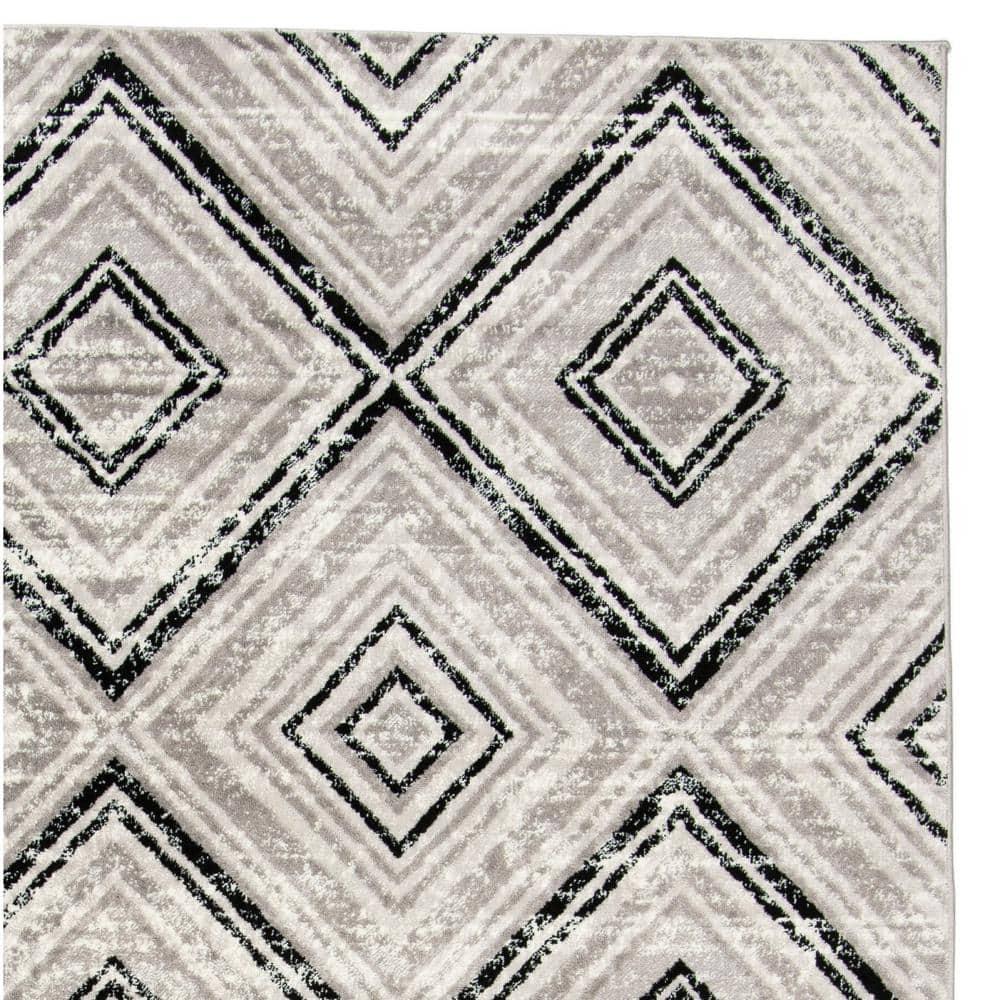 Skyler SKY120 Power Loomed Indoor Area Rug - Grey/Black - 9'x12' - Safavieh