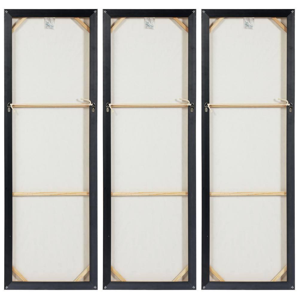 Empire Art Direct Silver Radiant Trio Textured Glitter Hand Painted Framed Canvas Wall Art with Silver Leaf