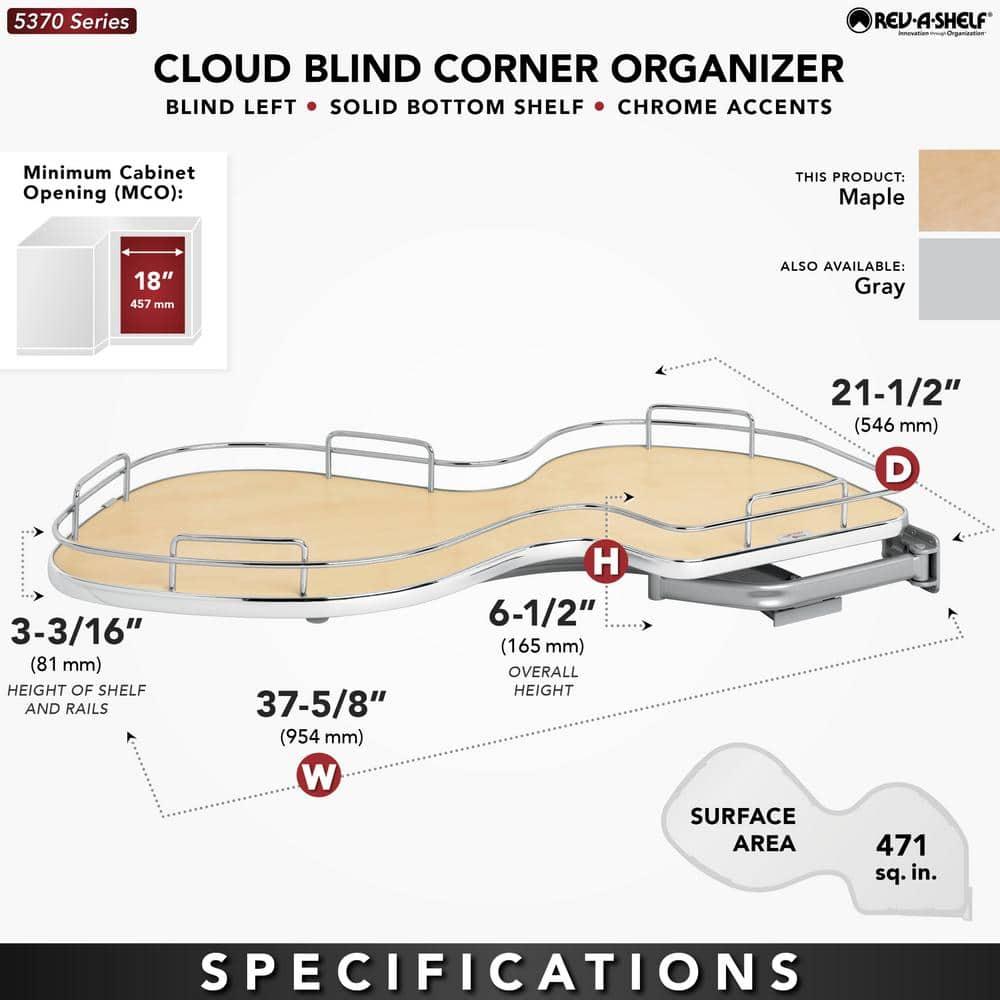 Rev-A-Shelf Rev-A-Shelf Contemporary Cloud Blind Corner Organizer for Blind Left Cabinet