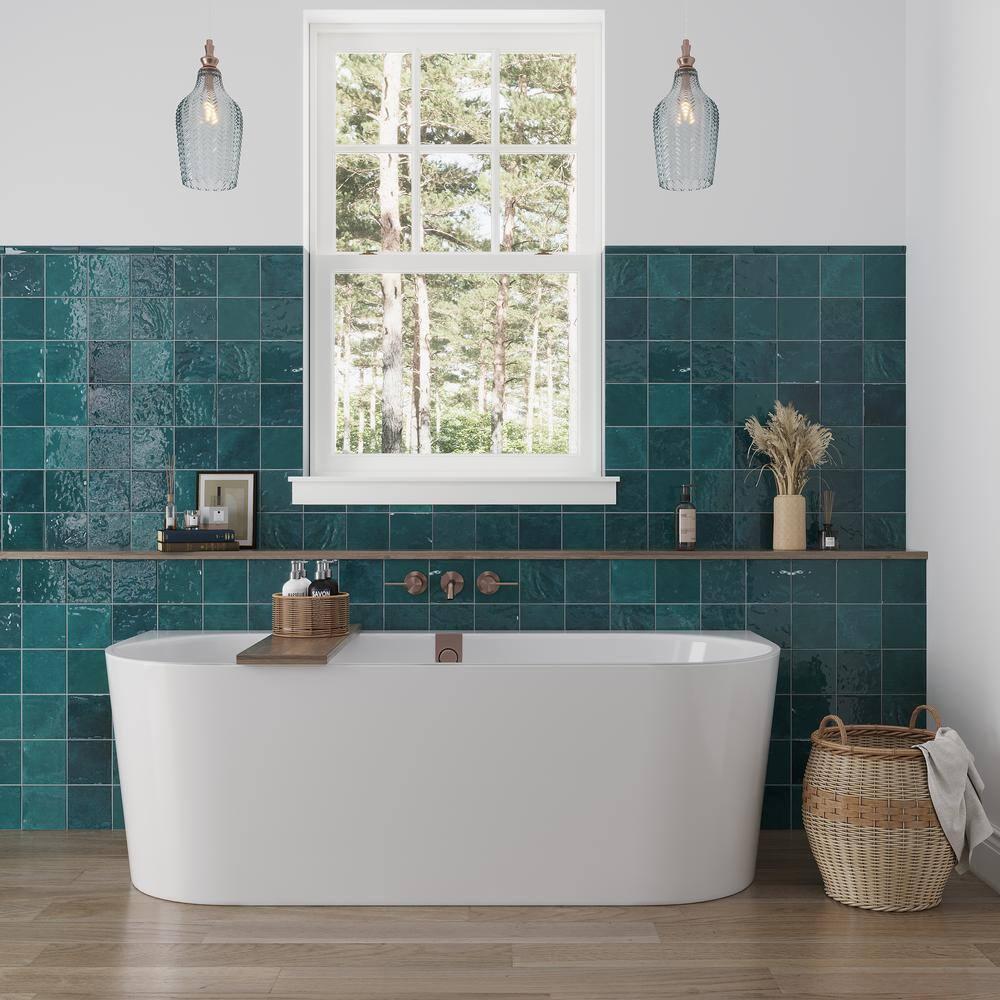 Apollo Tile  10 pack 1-in W x 8-in L Ceramic Glossy Pencil Bullnose Tile Trim (0.556 Sq ft/case)