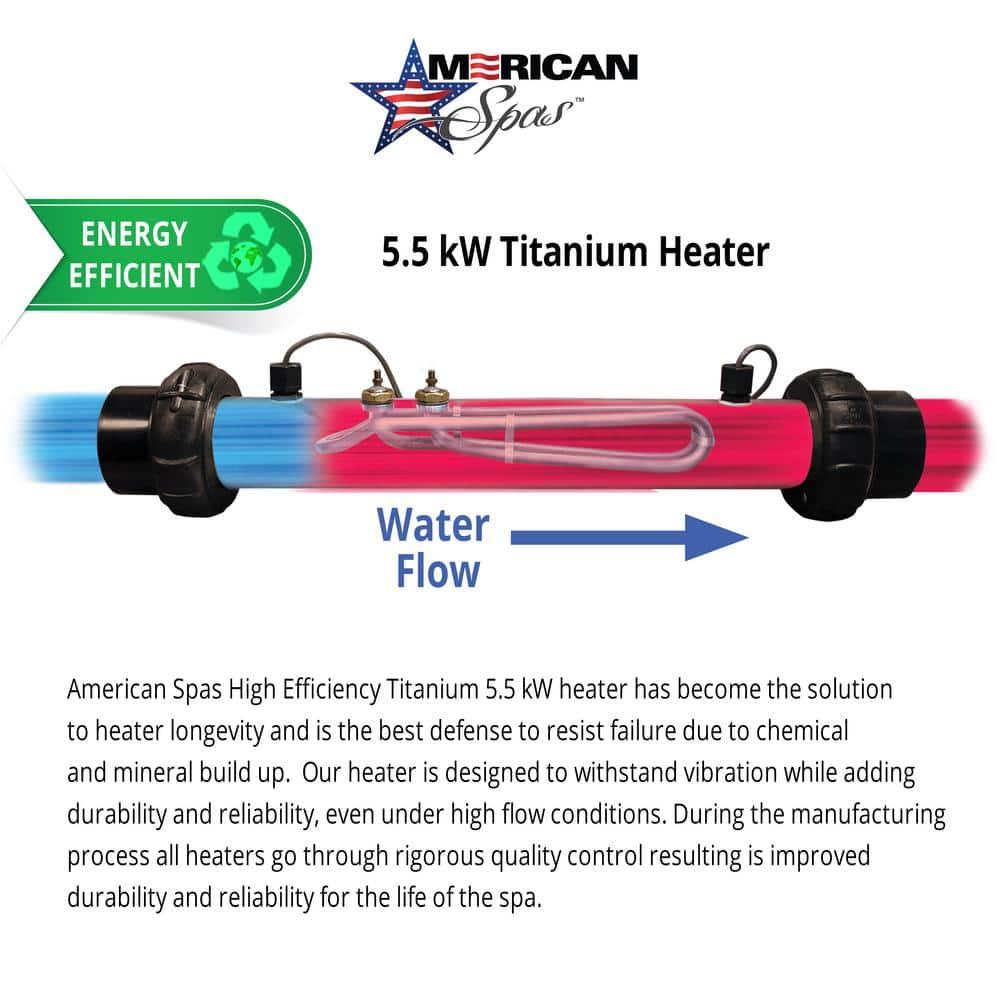 7-Person 100-Jet Premium Bench Spa Standard Hot Tub With Sound System And LED Waterfall